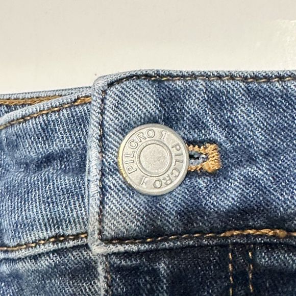 Pilcro And The Letterpress Anthropologie Womens Size 28 Jeans Denim Raw Hem - Picture 16 of 16